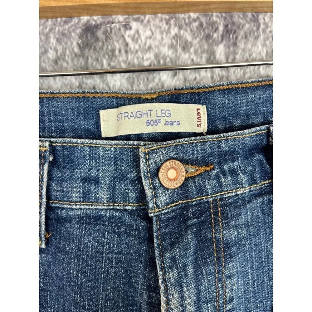 Levi's Straight Leg 505 Blue‎ Jeans Pants Women's 12S